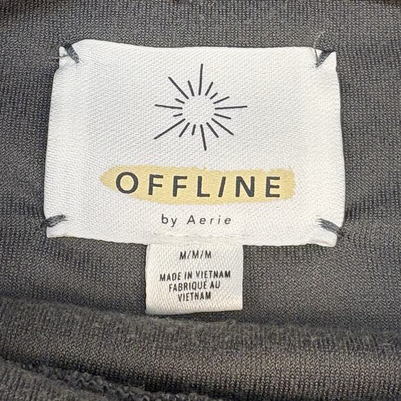 OFFLINE Aerie After Party Velour Oversized Crop Hoodie Sweatshirt Gray Size M - Picture 8 of 13